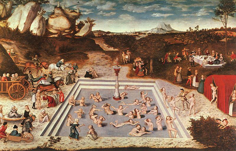 Lucas  Cranach The Fountain of Youth oil painting picture